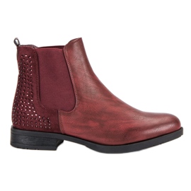 Seastar Botas elegantes botas Jodhpur vermelho
