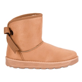 Mukluki com um arco marrom