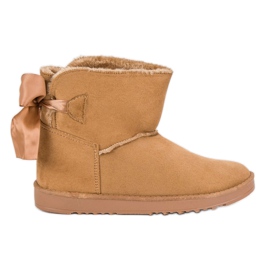 Botas de neve com haste enrolada castanho