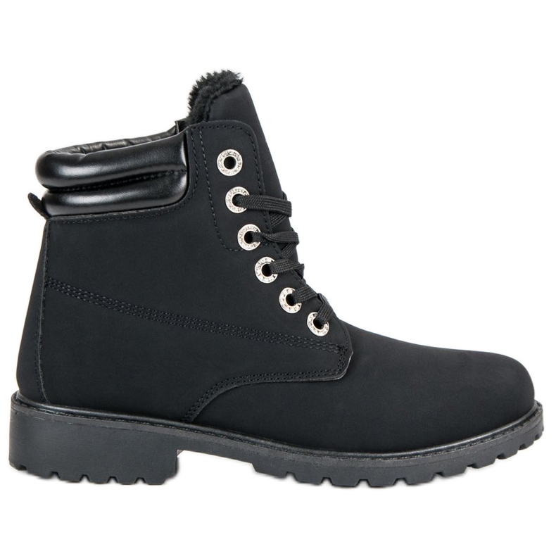 Bestelle Black Warm Trappers preto