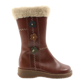 Zawadka Botas de menina com pele marrom Zawatka castanho