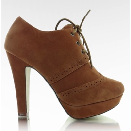 MJ703 camelo sapatos baixos marrom