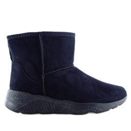 Botas de neve azul marinho para mulheres D009 Azul