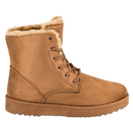 Forever Folie Botas de camurça quente marrom