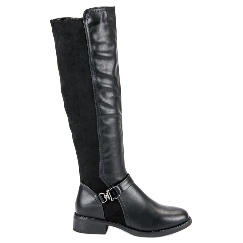 Super Mode Botas de montaria elegantes preto