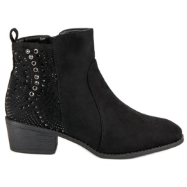 Nio Nio Botas Pretas Com Cristais preto