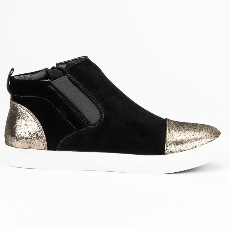 J. Star Tênis Femininos Elegantes preto amarelo