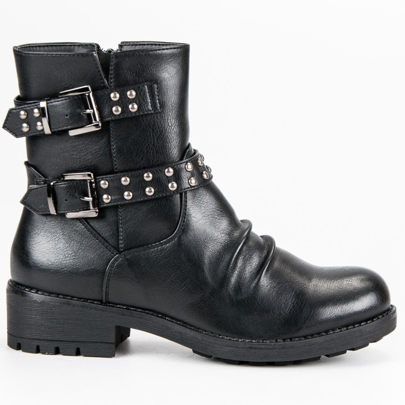 J. Star Botas de rock elegantes preto