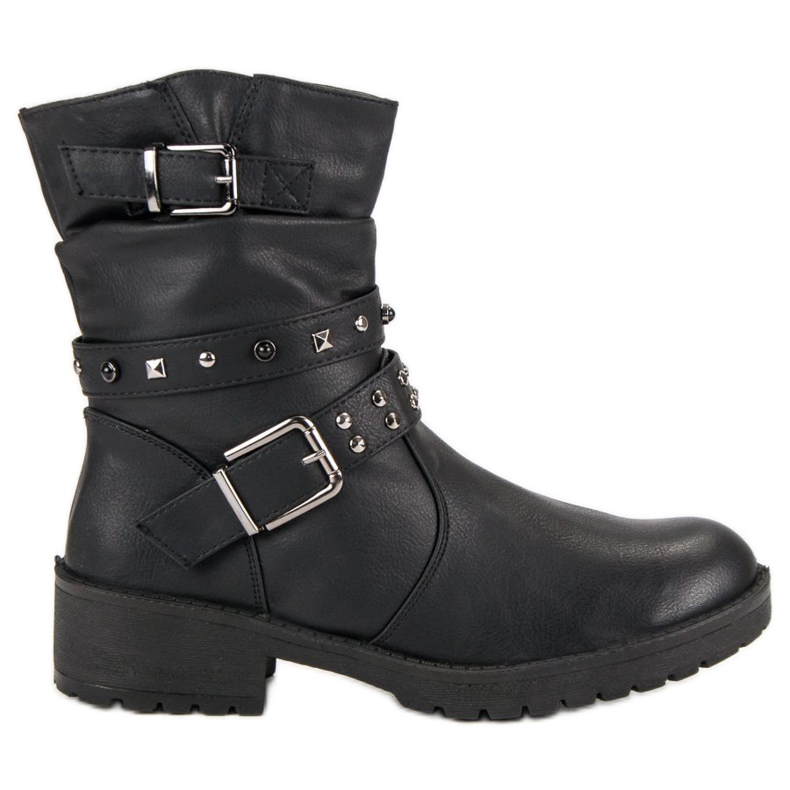 J. Star Botas de rock elegantes preto