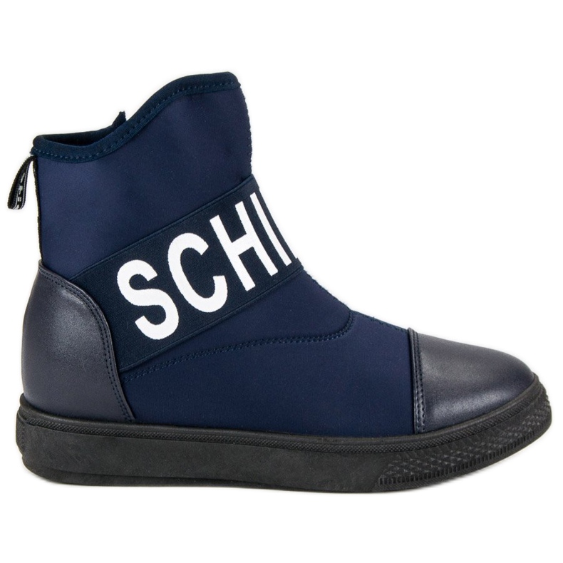 Bestelle Tênis de cano alto da moda branco azul marinho