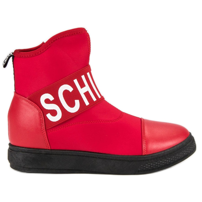 Bestelle Tênis de cano alto da moda branco vermelho