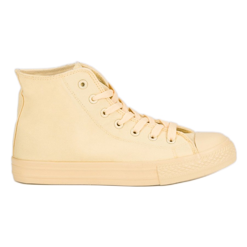 Tênis de cano alto amarelo