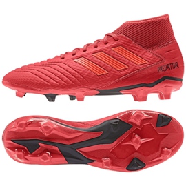 Chuteiras Adidas Predator 19.3 Fg M BB9334 multicolorido vermelho