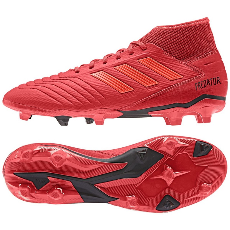 Chuteiras Adidas Predator 19.3 Fg M BB9334 multicolorido vermelho