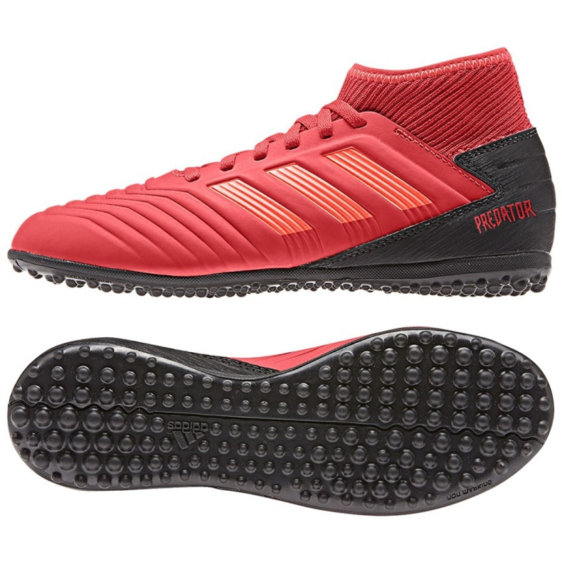 Chuteiras Adidas Predator 19.3 Tf Jr CM8547 vermelho vermelho