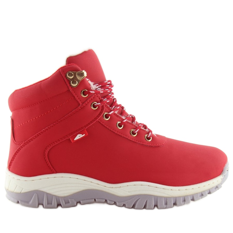 Sapatos de caminhada femininos vermelhos B1718-6 Vermelho