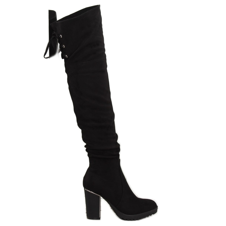 Botas pretas de salto alto 1137-GG pretas preto