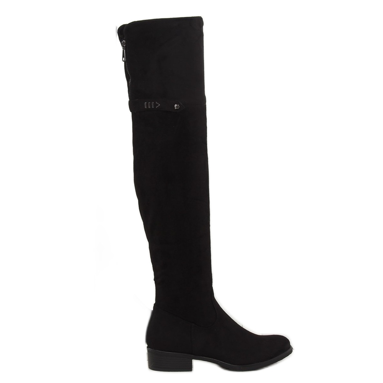 Botas de mosqueteiro pretas 7531-PG pretas preto