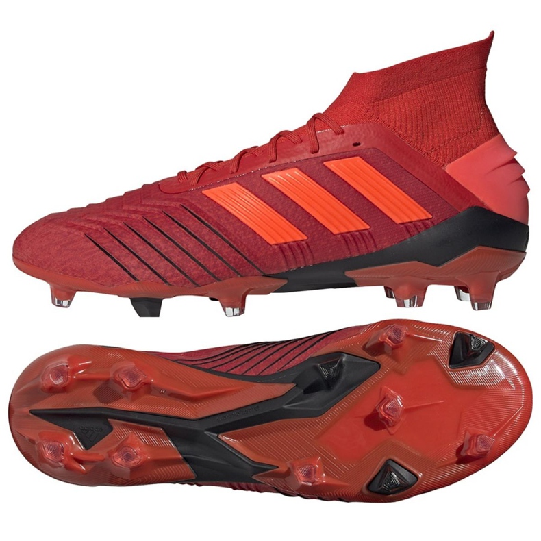 Chuteiras Adidas Predator 19.1 Fg M BC0552 multicolorido vermelho