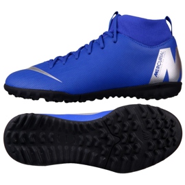 Chuteiras Nike Mercurial SuperflyX 6 Academy Gs Tf Jr AH7344-400 azul azul Chuteiras Nike Mercurial SuperflyX 6 Academy Gs Tf Jr AH7344-400 azul azul