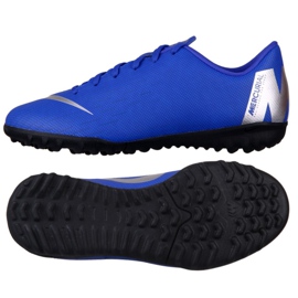 Chuteiras Nike Mercurial VaporX 12 Academy Gs Tf Jr AH7342-400 azul azul