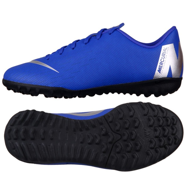 Chuteiras Nike Mercurial VaporX 12 Academy Gs Tf Jr AH7342-400 azul azul Chuteiras Nike Mercurial VaporX 12 Academy Gs Tf Jr AH7342-400 azul azul