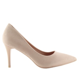 Bombas confortáveis em um pino bege LE012P bege Bombas confortáveis em um pino bege LE012P bege