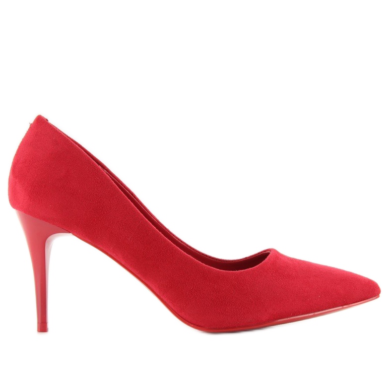 Stilettos em um salto confortável vermelho LL-88p Red