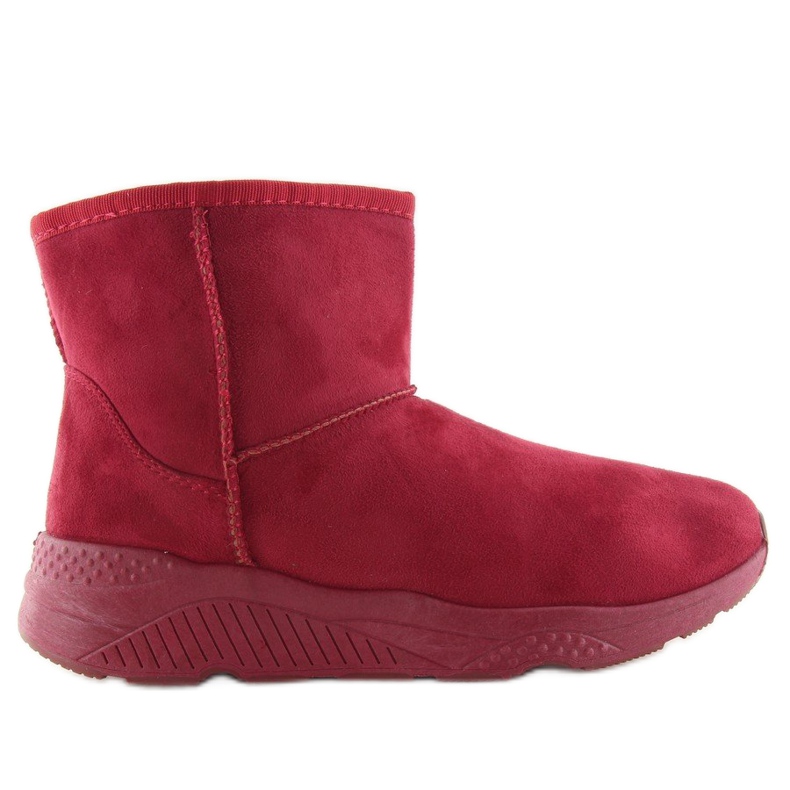 Botas de neve bordô feminino D009 vermelhas vermelho