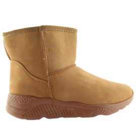 Botas femininas de camelo para neve D009 Camel marrom
