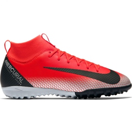 Chuteira Nike Mercurial Superfly X 6 Academy Gs CR7 Tf Jr AJ3112-600 vermelho vermelho
