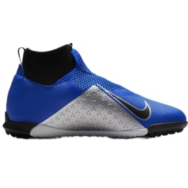 Chuteiras Nike Phantom Vsn Academy Df Tf Jr AO3292-400 azul azul
