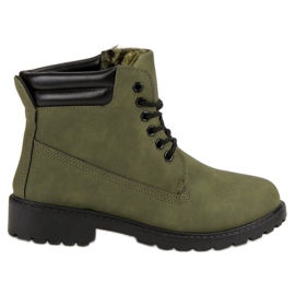 Botas de caminhada com isolamento de oliva verde