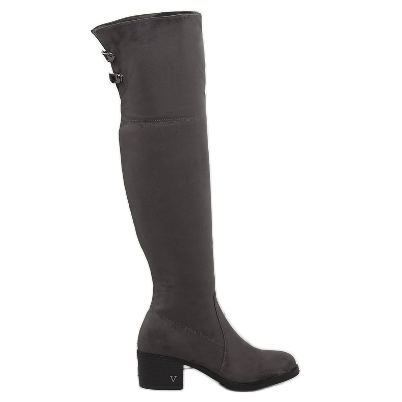 Botas de salto alto cinza BH131-HB Cinza