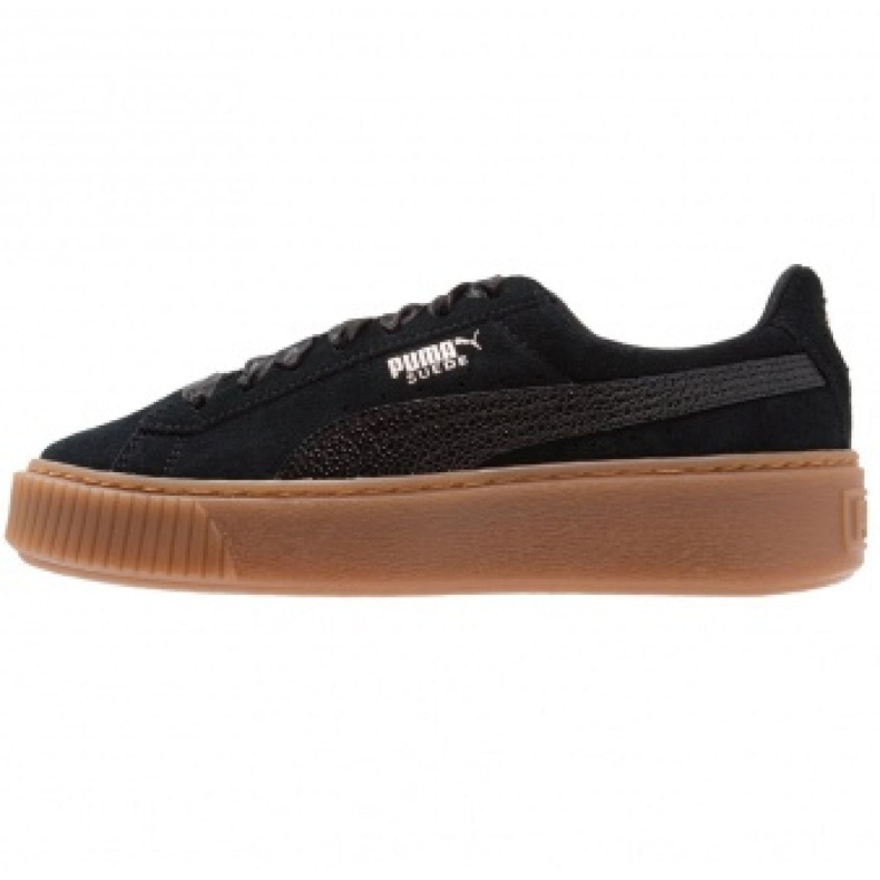 Bolha de plataforma de camurça Puma W 366439 01 preto