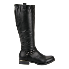Super Me Botas de equitação clássicas preto Super Me Botas de equitação clássicas preto