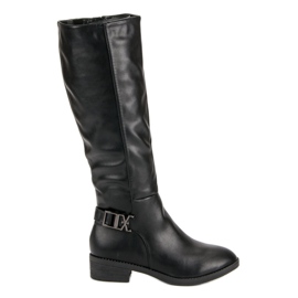 Super Me Botas clássicas de cano alto preto