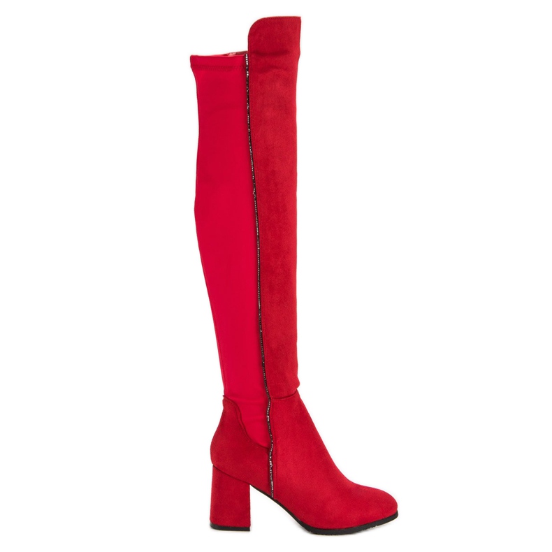 Super Me Botas de camurça vermelha vermelho Super Me Botas de camurça vermelha vermelho