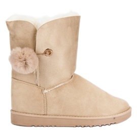 Mukluki com pele de carneiro marrom