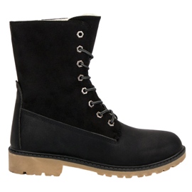 Super Me Botas de amarrar preto