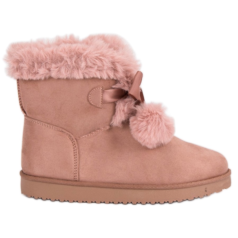 Pó elegante Mukluki rosa