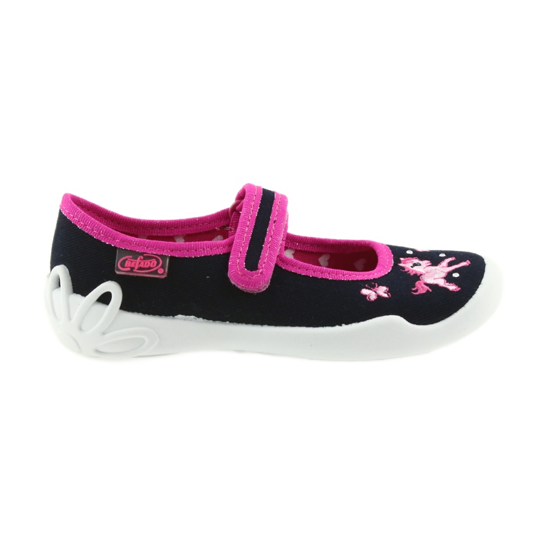 Sapatos infantis Befado chinelos de bailarina 114X323 rosa azul marinho