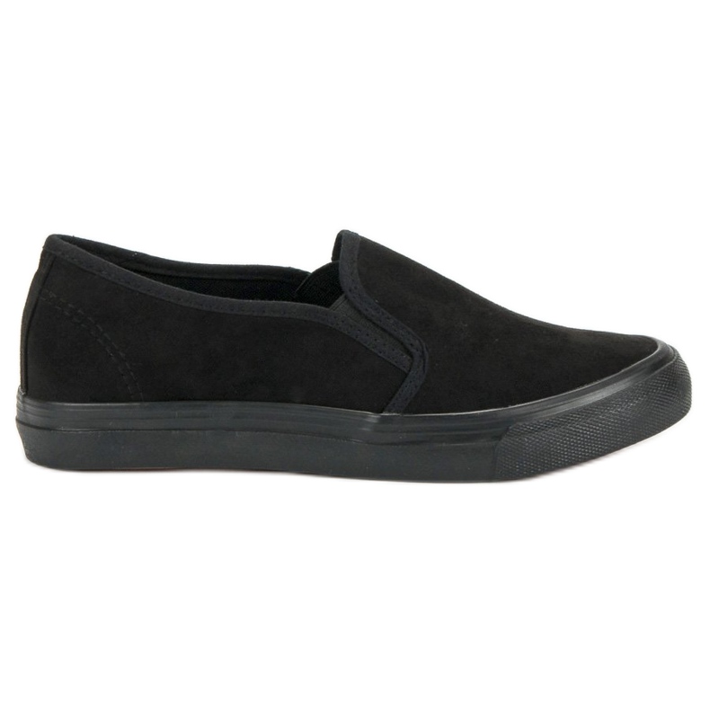 Sport Slipons de camurça preto