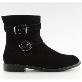 Botas pretas planas MB188-266 Preto