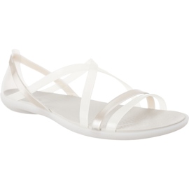 Crocs Isabella Strappy Sandália Oyster Pearl Branco