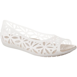 Crocs Isabella Jelly II Paralelepípedo Flat Oyster branco