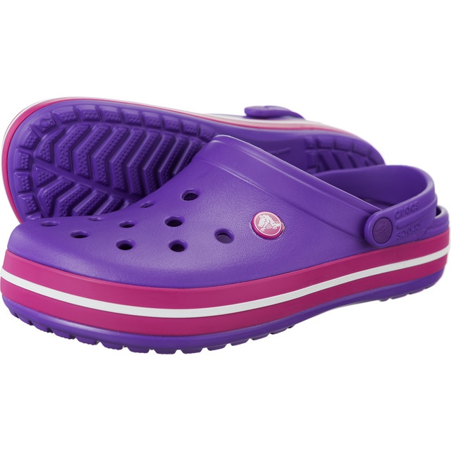 Crocs Crocband Neon Roxo Doce Rosa multicolorido