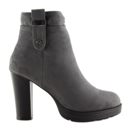 Botas de salto alto cinza BK3233 cinza