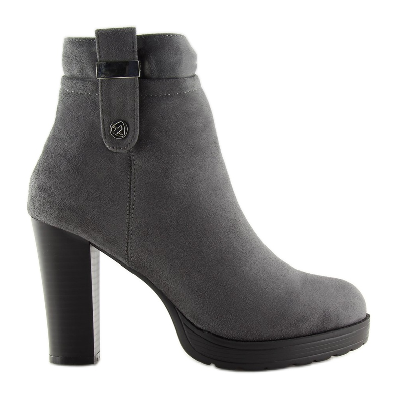 Botas de salto alto cinza BK3233 cinza