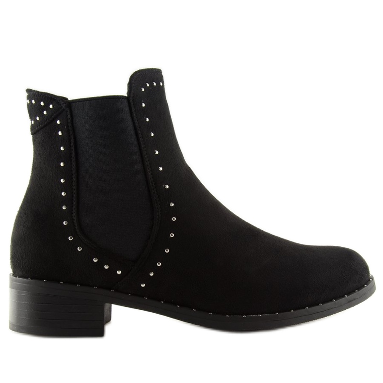 Botas pretas Chelsea para mulheres 1002-1 pretas preto